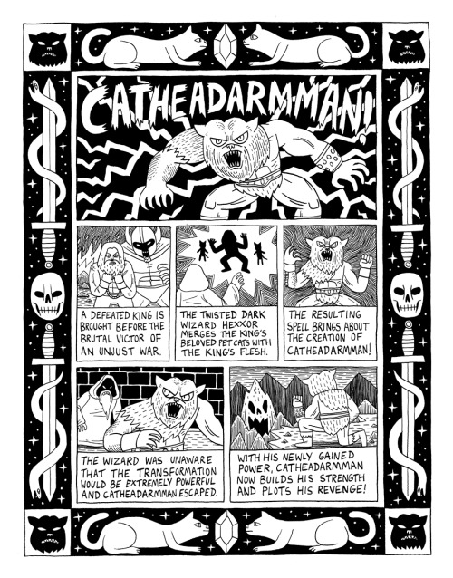jackteagle:  So here are the final inks for the first Catheadarmman page. I’m busy working on a few other projects, but hopefully I’ll be able to come back to this personal project a little later on. 