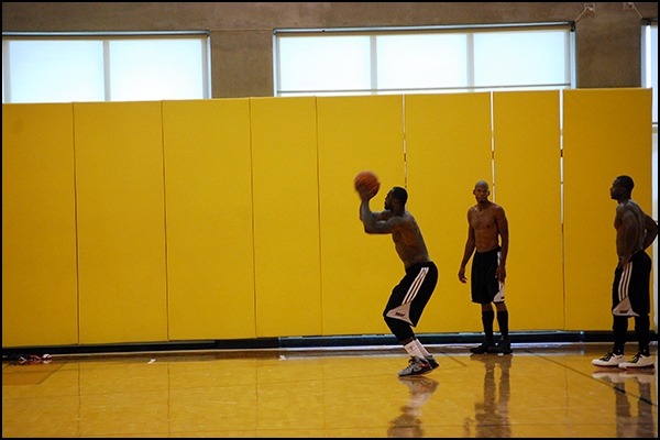 nba-xtra:  Lebron, Ray &amp; Wade @ practice yesterday. 