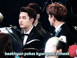 osehu:   baekhyun annoying the crap out of kyungsoo who’s 500% done with him   