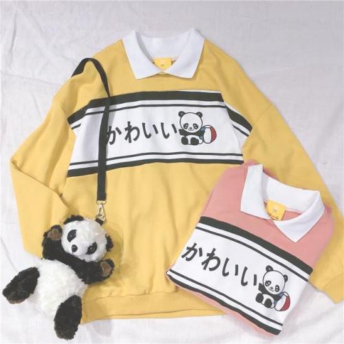 Panda Japanese Polo Sweatshirt starts at $35.90 ✨✨This is so cute! Catch my eye right away  ❤️