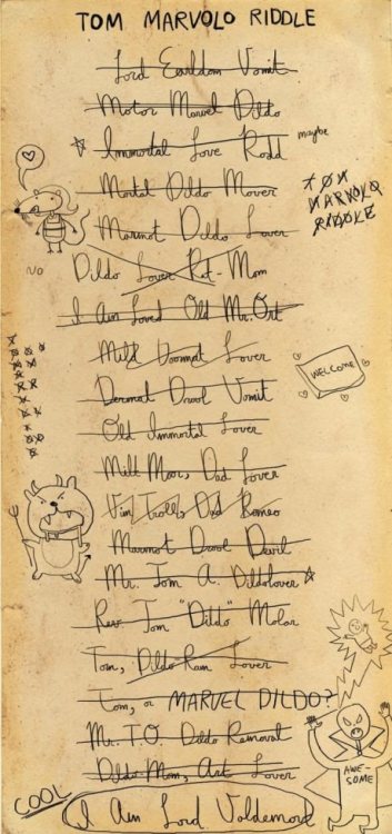 9gag:  Tom Riddle to coming up with an anagram of his name
