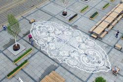itscolossal:  New Lace Street Art Created