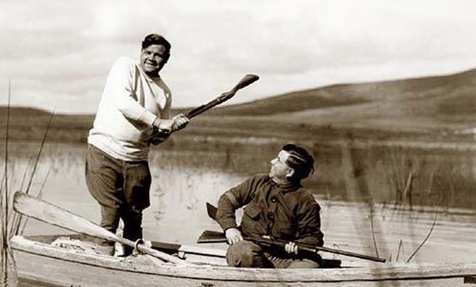 historicaltimes:  Babe Ruth duck hunting. 1927 via reddit