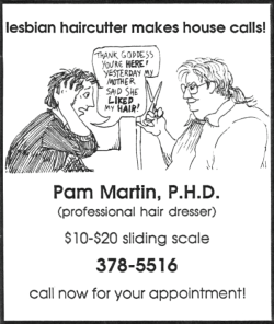 Lesbianherstorian: An Advertisement In The Newsletter Of The Atlanta Lesbian Feminist