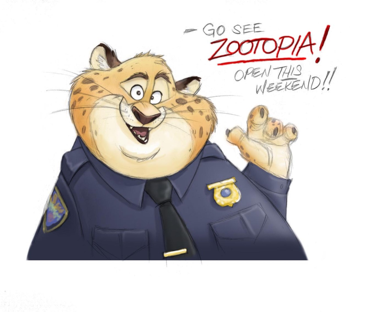 Officer Clawhauser colored ...