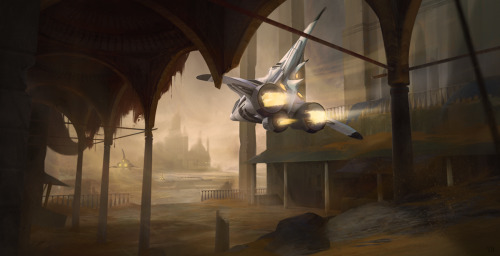 Seems to be my first spaceship painting, quite happy how it turned out :&gt; though I want to be