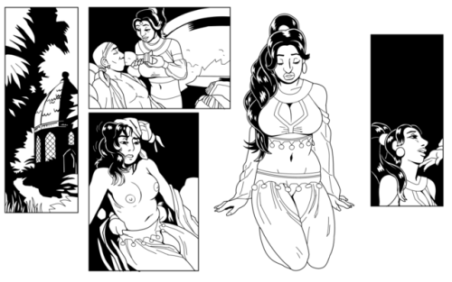 I don’t normally post just the inks, but I was actually pretty happy with how they turned out for this comic I inked in stream!Also I know I know, the women of the Archipelago are looking a lot more Gerudo-esque since the last time we saw them.Have
