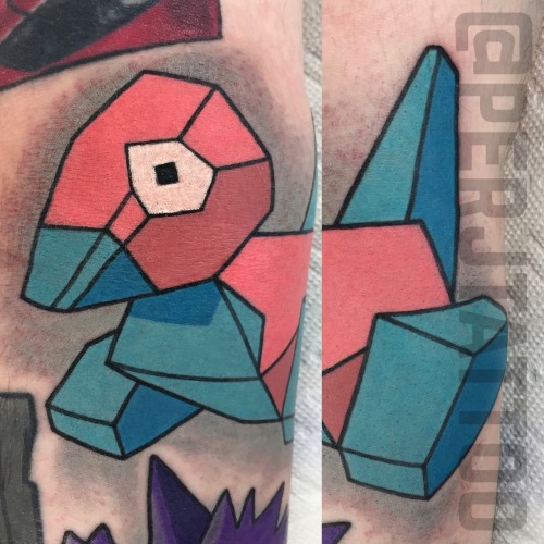 Hard to get a decent photo of this one, but here&rsquo;s a Porygon in the ditch for John.