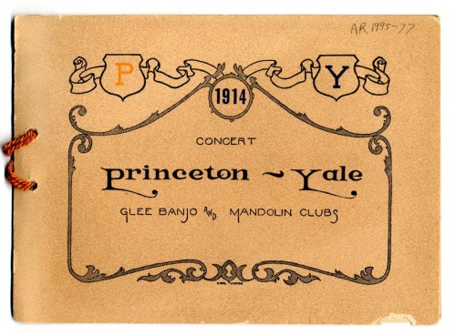 Throwback Thursday: The program for the Princeton-Yale Glee, Banjo, and Mandolin Clubs Concert, 1914