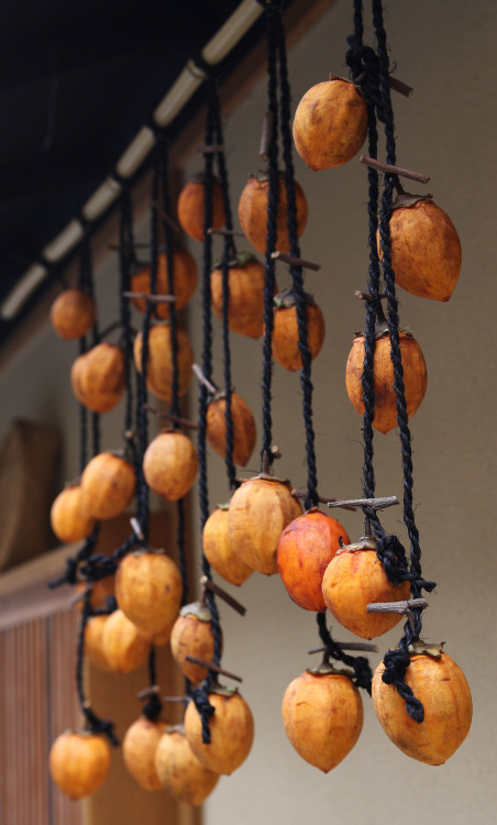 Dry persimmon.   GionTown in Higashiyama area, Kyoto, Japan.  Photographer Teruhide Tomori of Flickr