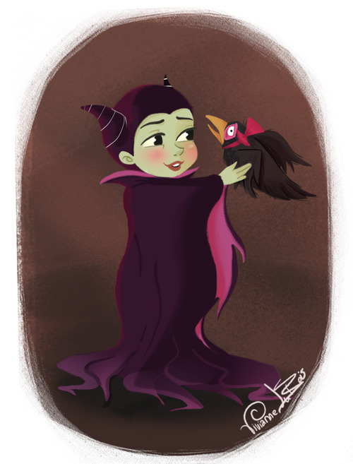 katridingabroom:  tinyredbird:  erinbowman:  Little Villains by Vivianne DuBois MaleficentQueen