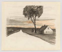 dappledwithshadow: Edward Hopper (1882-1967)Study for Solitude # 561944 Fabricated chalk, charcoal and graphite pencil on paperSheet: 15 × 18 1/8 in. (38.1 × 46 cm)Whitney Museum of American Art, New York; Josephine N. Hopper Bequest 