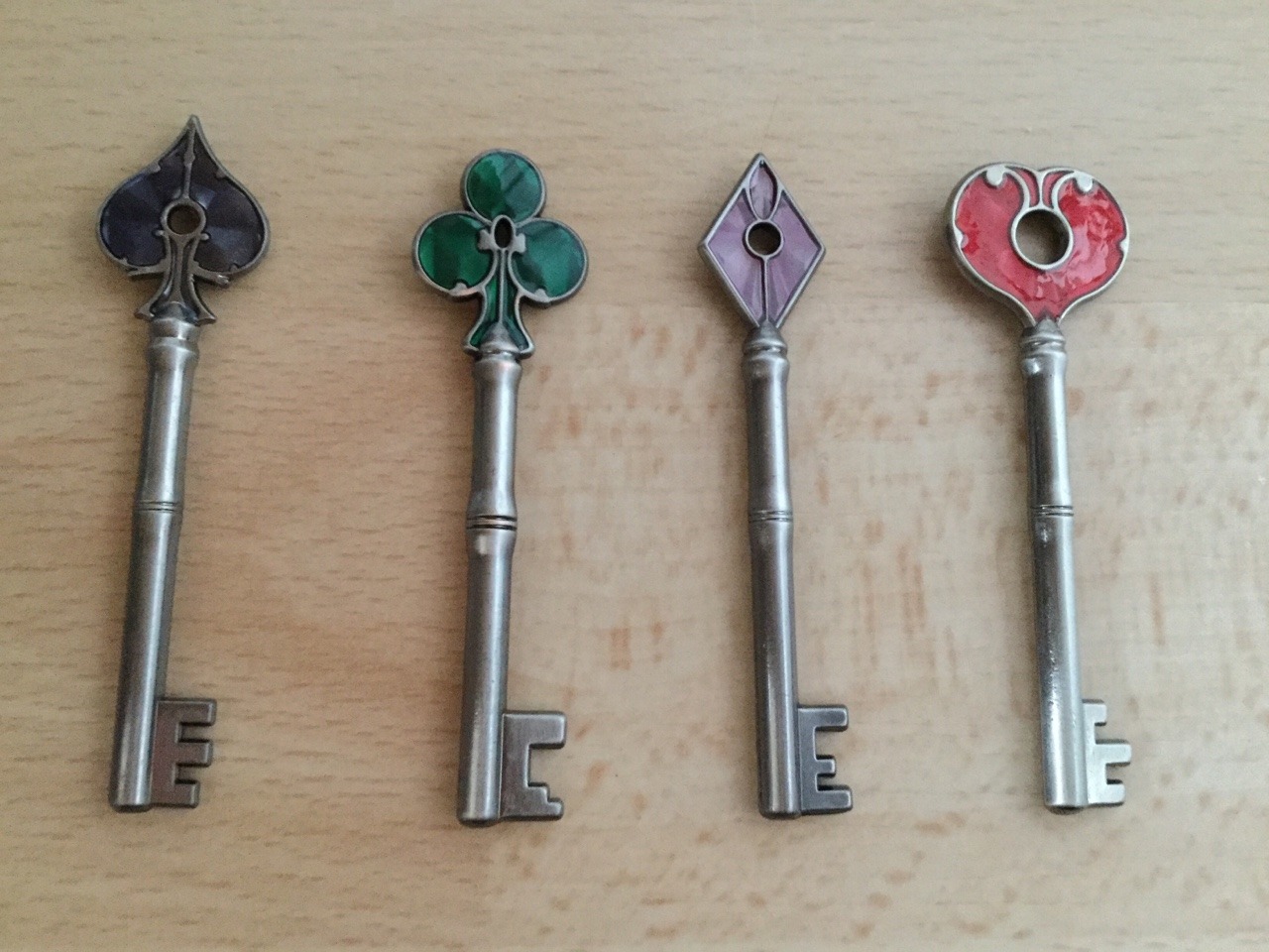 Resident Evil 2 Remake Keys Collection Set of 4 Pcs Zinc Alloy Keychain RPD