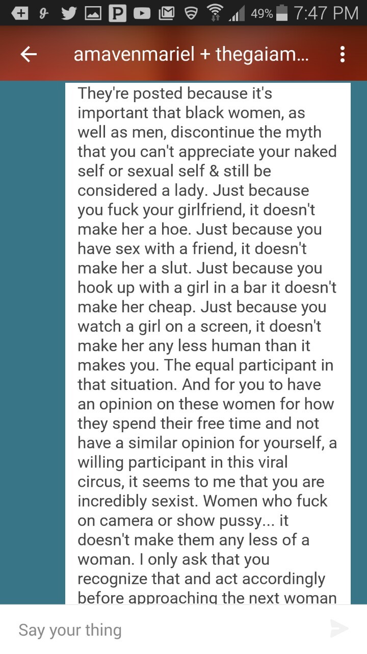 professorgaia:  It is so over due,  but it is time for men to stop assuming that