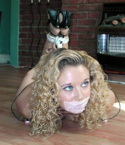 Gaggedslave:   Girl In Hogtiebondage  Bdsm Gagged Slaves, Ball Gag, Tape Gag Pictures