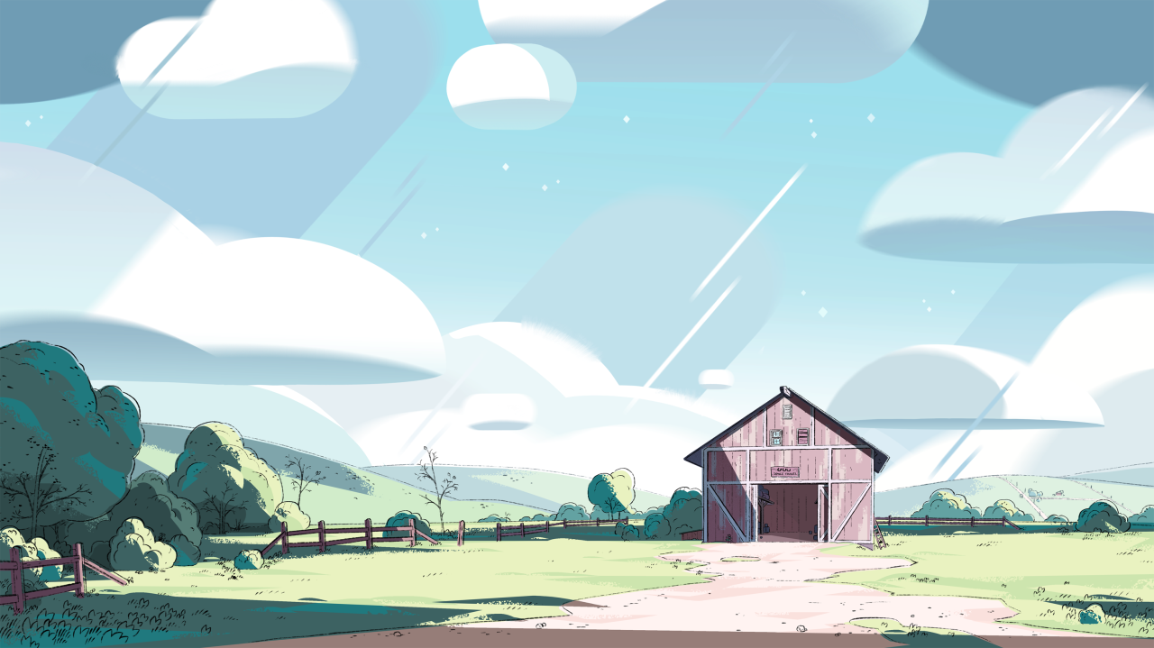 A selection of Backgrounds from the Steven Universe episode: Back To The BarnArt