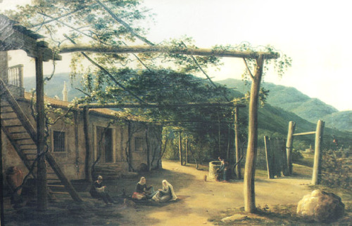 radishshev-art-museum: Татарский дворик в Крыму, Никанор Горигорьевич Чернецов, 1839, Radishshev Art