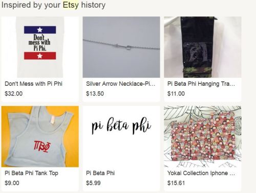 I dont remember what i searched on etsy that made them start sending me suggestions for me to buy pi