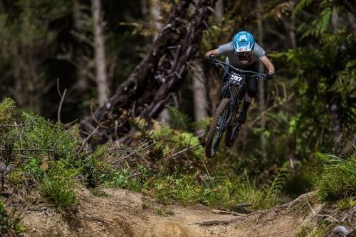 crankworx @caseybrowntown boosting through the Redwoods, deep in the Whakarewarewa Forest. | #Crankw