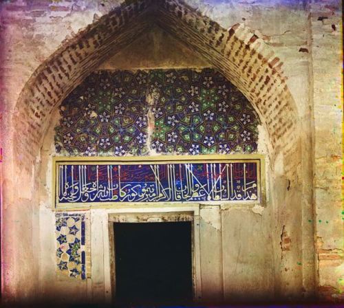 tanyushenka: Entrance into the Gur-Emir mosque. Door. Samarkand, Uzbekistan, between 1905 and 1915Ph