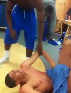 extranoboys:  dachocolatefactory:  nutjobb:  Basketball player Anthony Davis naked in the locker room’  (via TumbleOn)  - they lowkey play naked  Follow me - http://extranoboys.tumblr.com/