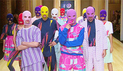 surprisebitch:*me and my crew about to fuck shit up*“everybody be cool! this is a robbery! and if any of you fucking pricks move, i’ll execute every last one of ya!”hostage: what the fuck are you wearing?*squad strikes a pose*“Krizia Robustella