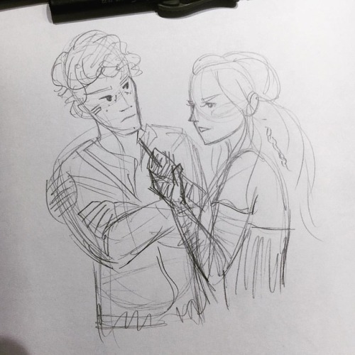 Power couple #the100 #the100fanart #bellarke #sketch #sketchbook
