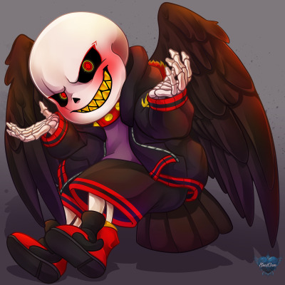 Speedpaint] Passive Nightmare (Sans) Cutie style by SoulGemArt on