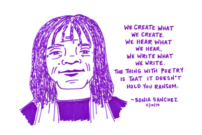 Sonia Sanchez at Maison de la Poésie, 11/10/19