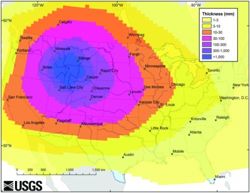 Yellowstone supervolcano would cover North America in ashFrom American Geophysical Union, via E