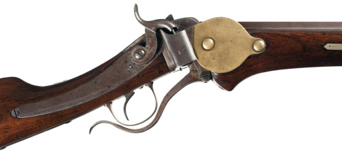 Model 1849 Sharps Nippes percussion rifle with Maynard priming system.