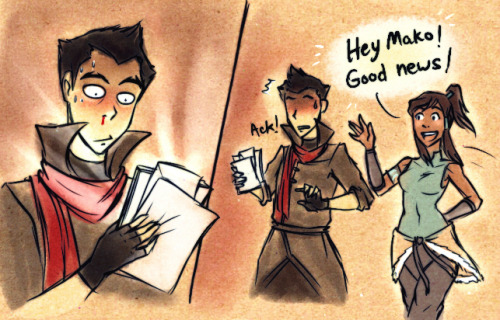 k-y-h-u:   I made a random Makorra comic? idfk lol am I funny yet.   <3 <3 <3 <3