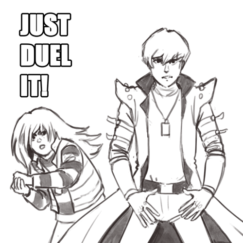 yearslateforyugiohshippings: just recreating memes in the night. might even get coloured &gt;.&a