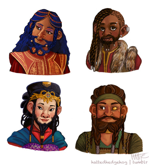 hattedhedgehog:Some more dwarf ladies. Cause dwarf ladies are super cool.Previous: (x)Ooh, lovely.
