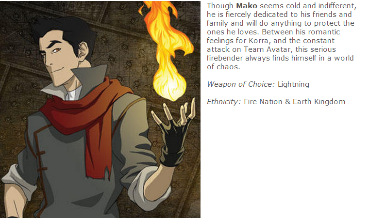 thebestofkorra:   Mako + Lightning bending  I’ve seen a few people express dislike