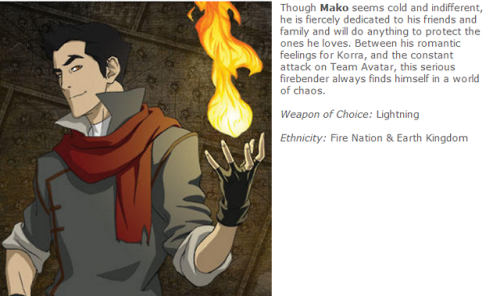 thebestofkorra:   Mako + Lightning bending  I’ve seen a few people express dislike for the portion of Mako’s new character bio where it says Mako’s choice of weapon is lightning given how little he’s used it lately. So I took it upon myself to