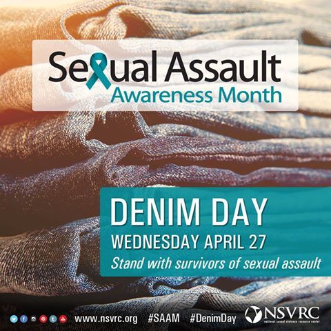 “On #DenimDay, we’re wearing jeans to stand with survivors of sexual assault. Help us spread the wor