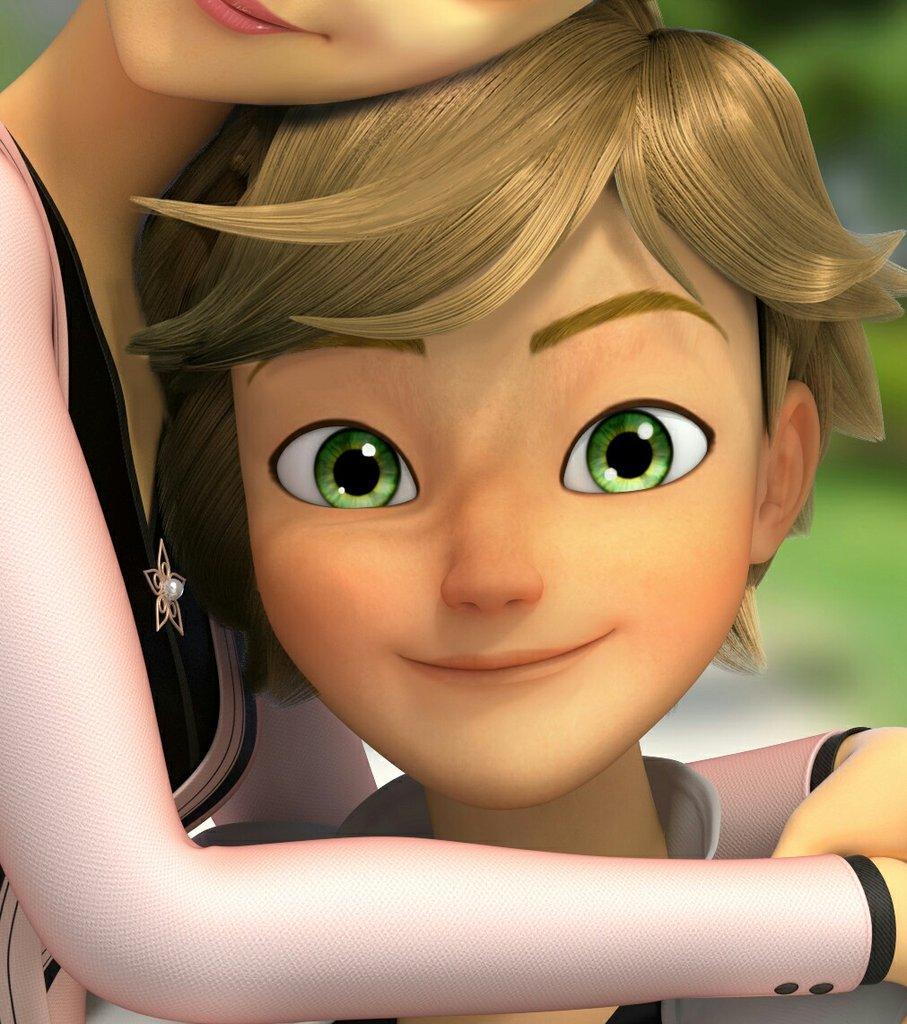 A bird, apparently — Adrien's mother has the Dead Anime Mom Hairstyle