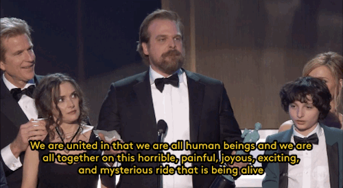 babybutta:  refinery29: Watch: Trust us that it’s not clickbait when we say this speech about punching Nazis was so fired up that it changed our lives The theme of the 2017 SAG Awards was unity, unity, and more unity. For one of the final speeches