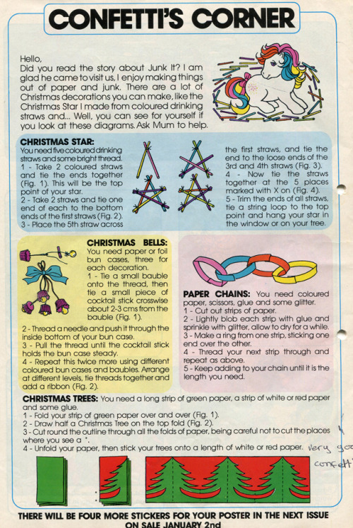 G1 My Little Pony comic #8 (1985), “Confetti’s Corner”
