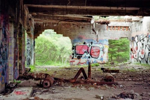 Abandoned radar station known as the Red Cliff Radar Station.