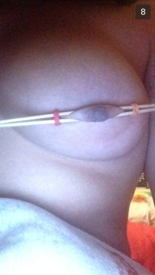 girlsonsnapchat:  Nipple Clamped Whore: Part II