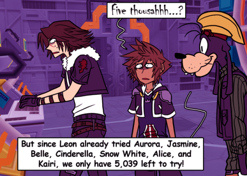 destiny-islanders: Who said that what you learn in math class won’t have any real-life applications? You might need it one day to make a joke about a video game where Squall Leonheart and Goofy say actual words to each other. (This joke hinges upon