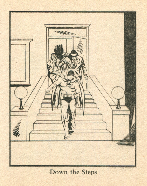 gameraboy: Down the Steps Batman and Robin in The Cheetah Caper (1969) by George S. Elrick 
