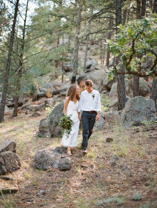 This intimate mountainside wedding is beyond beautiful, just like the bride. Photographed by Jacob B