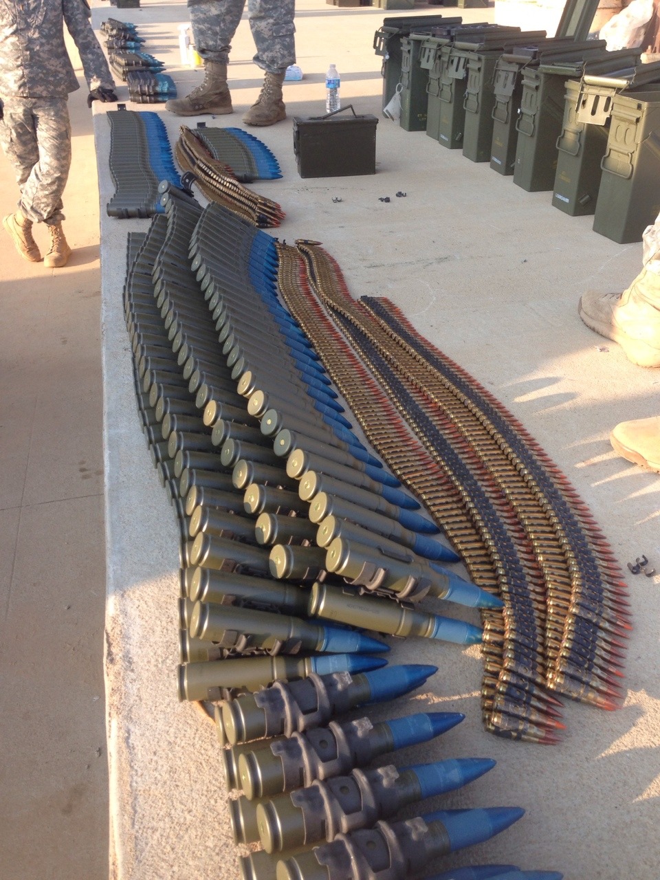 theonus:  This is one combat load of 25mm and 7.62. We shot five combat loads today.