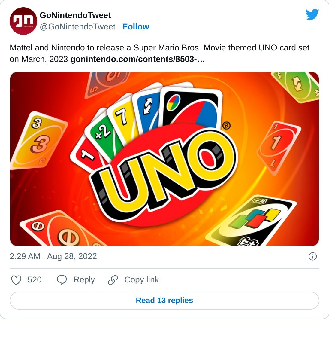 Mattel - Uno Super Mario Bros