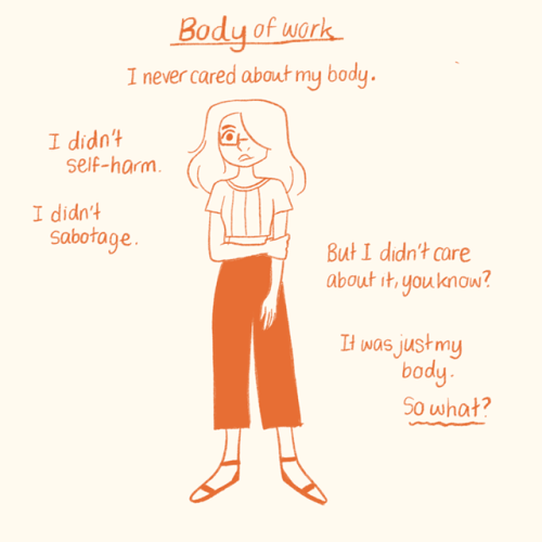 reimenaashelyee: BODY OF WORK - a short autobio comic about being so ambivalent about your body that