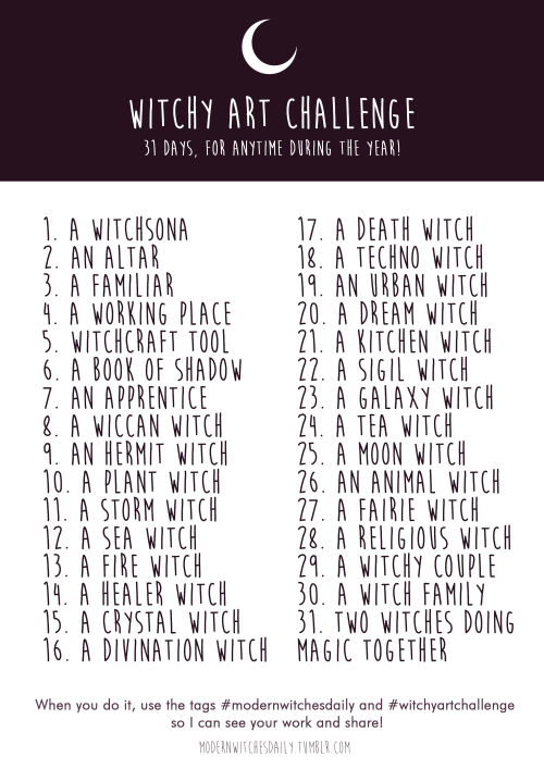 modernwitchesdaily - modernwitchesdaily - WITCHY ART CHALLENGE  ✨...