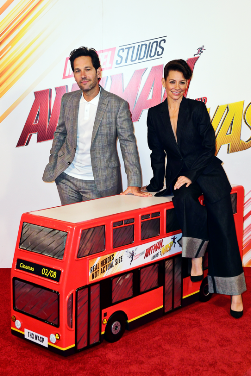 comicbookfilms:Paul Rudd and Evangeline Lilly attend the photocall of ‘Ant-Man and The Wasp’ in Lond